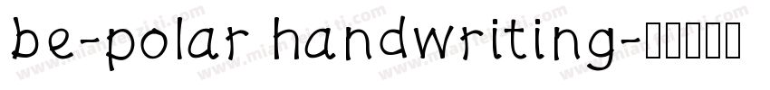 be-polar handwriting字体转换